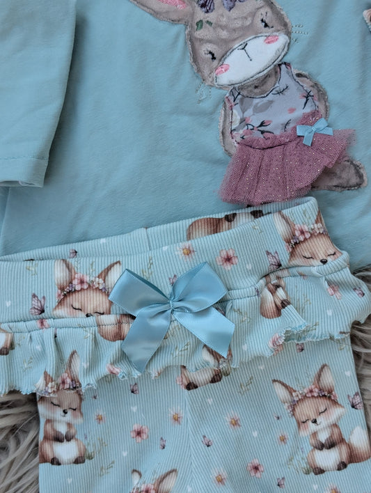 Mädchenset Leggin, Shirt, Haarband