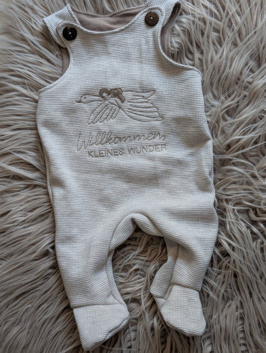 Babystrampler zur Geburt "willkommen kleines Wunder"