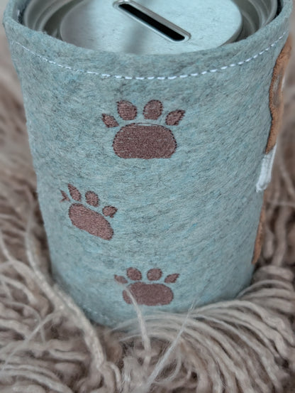 Handgemachte Spardose Fuchs- Geschenk zur Geburt & Taufe