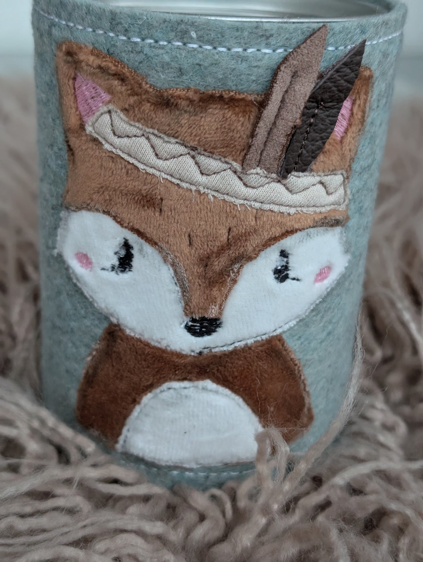 Handgemachte Spardose Fuchs- Geschenk zur Geburt & Taufe