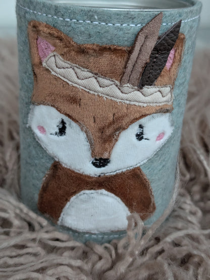 Handgemachte Spardose Fuchs- Geschenk zur Geburt & Taufe