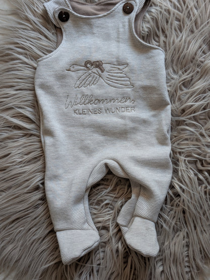 Babystrampler zur Geburt "willkommen kleines Wunder"