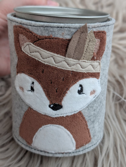Handgemachte Spardose Fuchs- Geschenk zur Geburt & Taufe