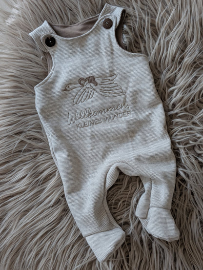 Babystrampler zur Geburt "willkommen kleines Wunder"