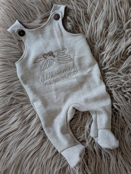 Babystrampler zur Geburt "willkommen kleines Wunder"