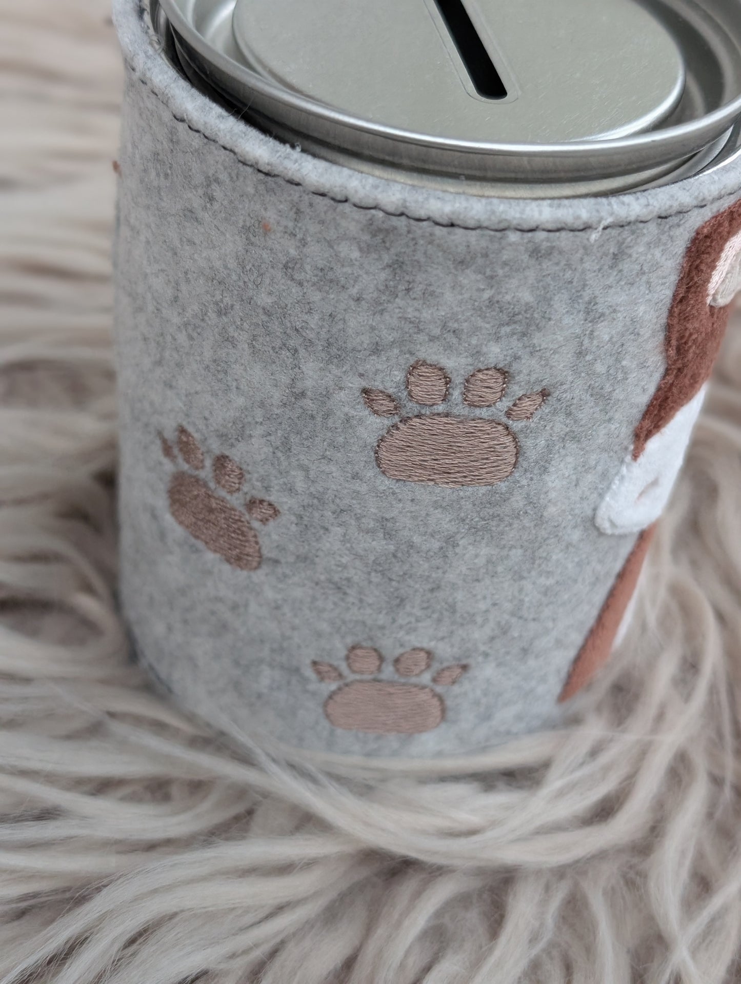 Handgemachte Spardose Fuchs- Geschenk zur Geburt & Taufe