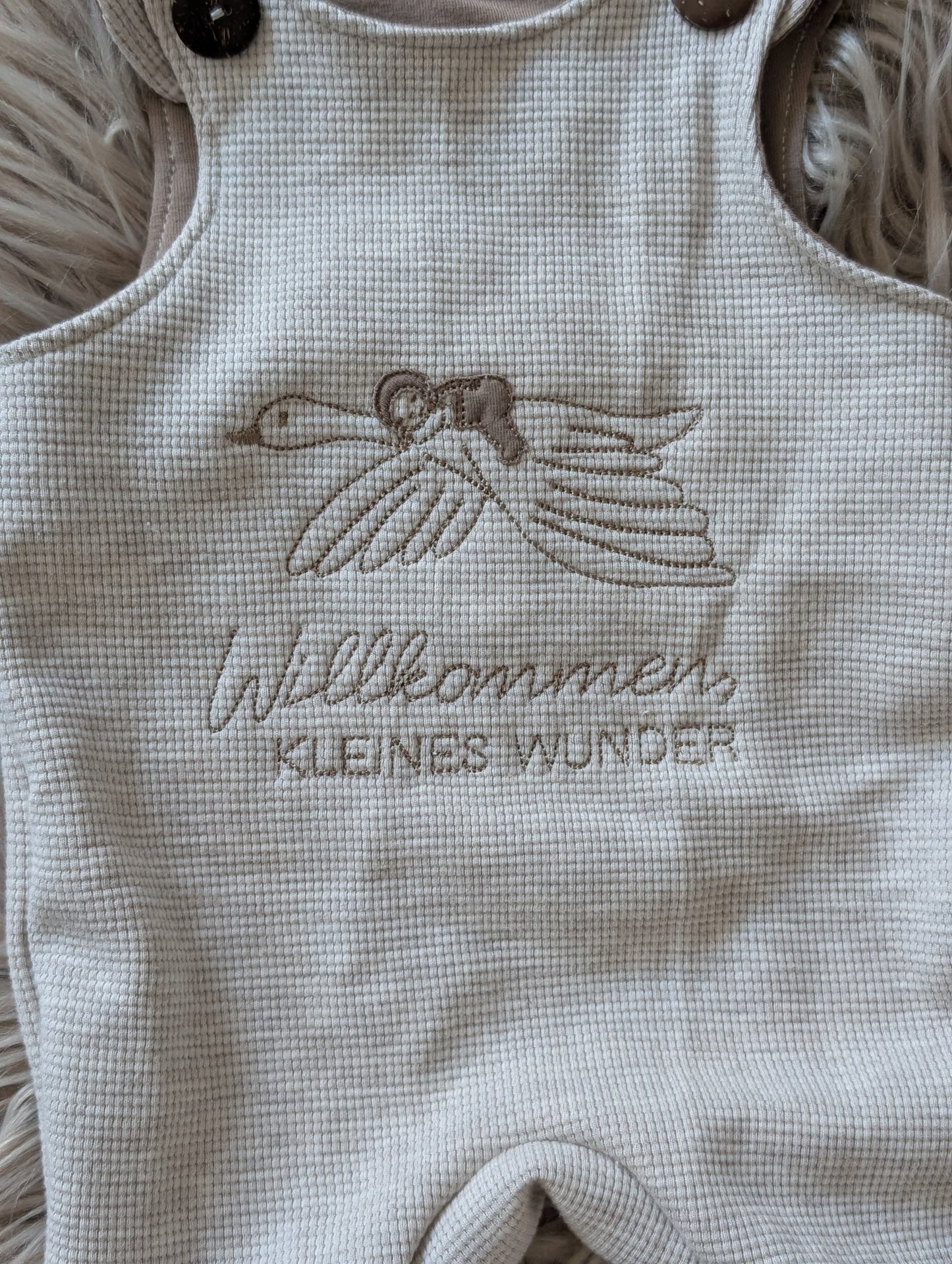Babystrampler zur Geburt "willkommen kleines Wunder"